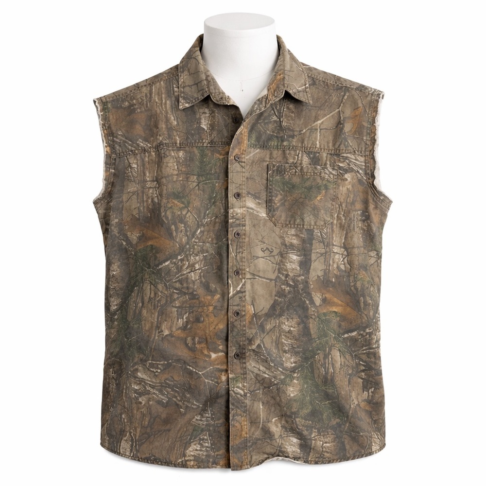 Size L RedHead Cabelas Men’s Camo Button Up Hunting Shirt Vest Outdoor